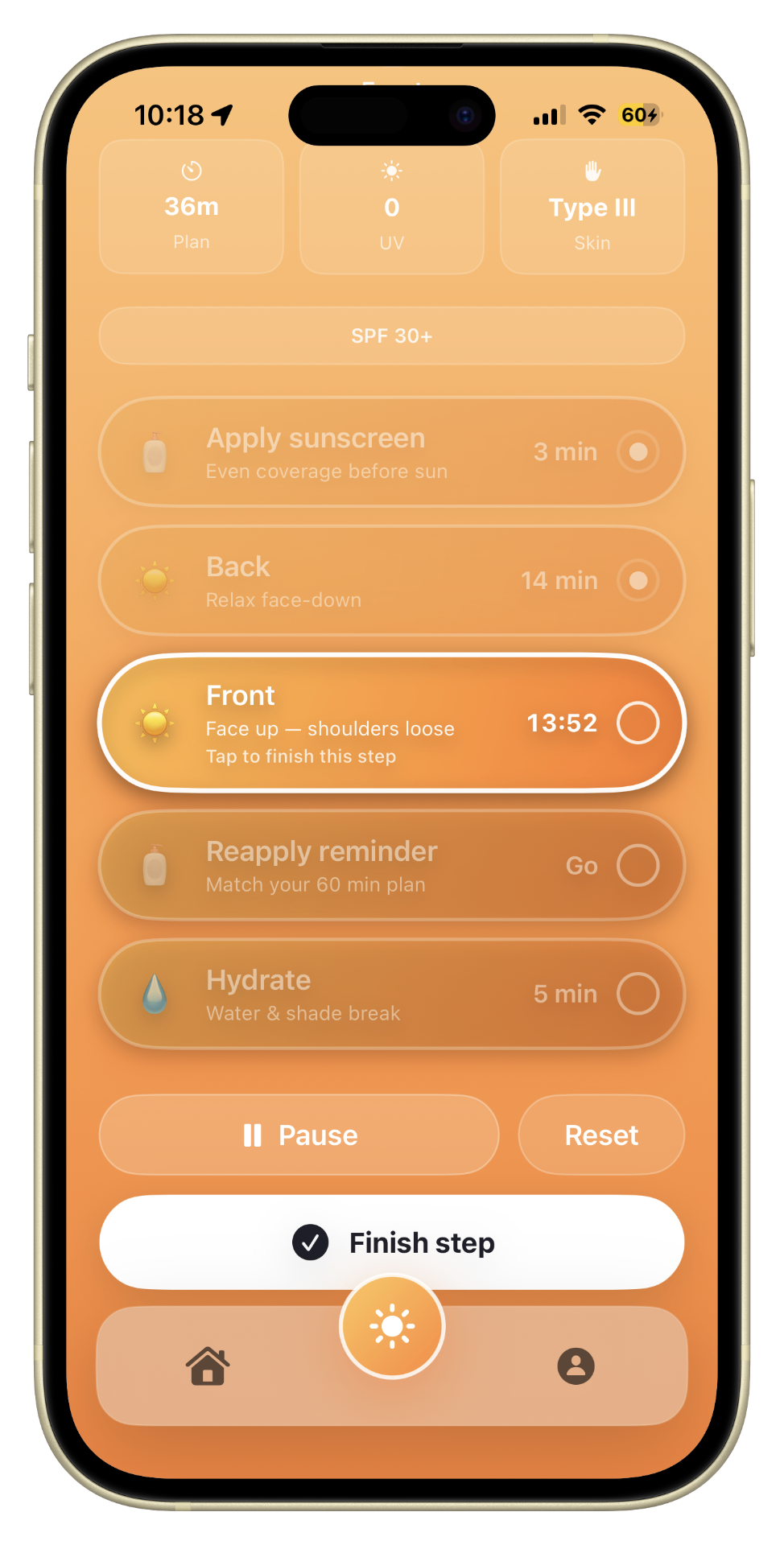 Solisana session timer